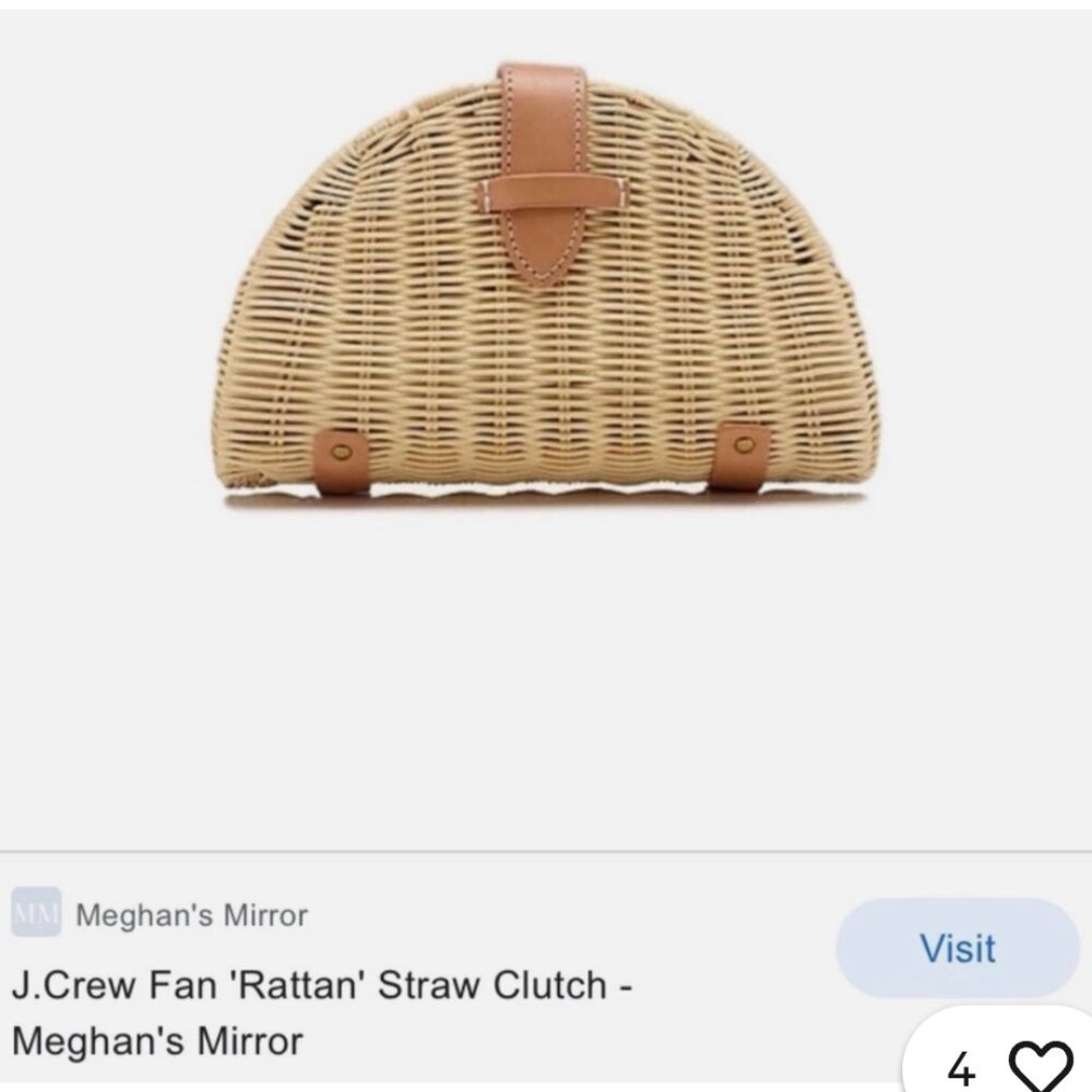 J.Crew Rattan Clutch "EUC" ASO Meghan Markle - Picture 15 of 16